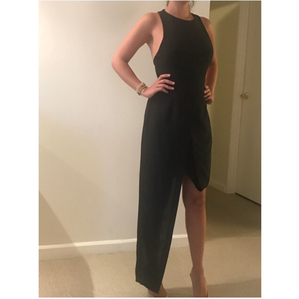 High low black dress